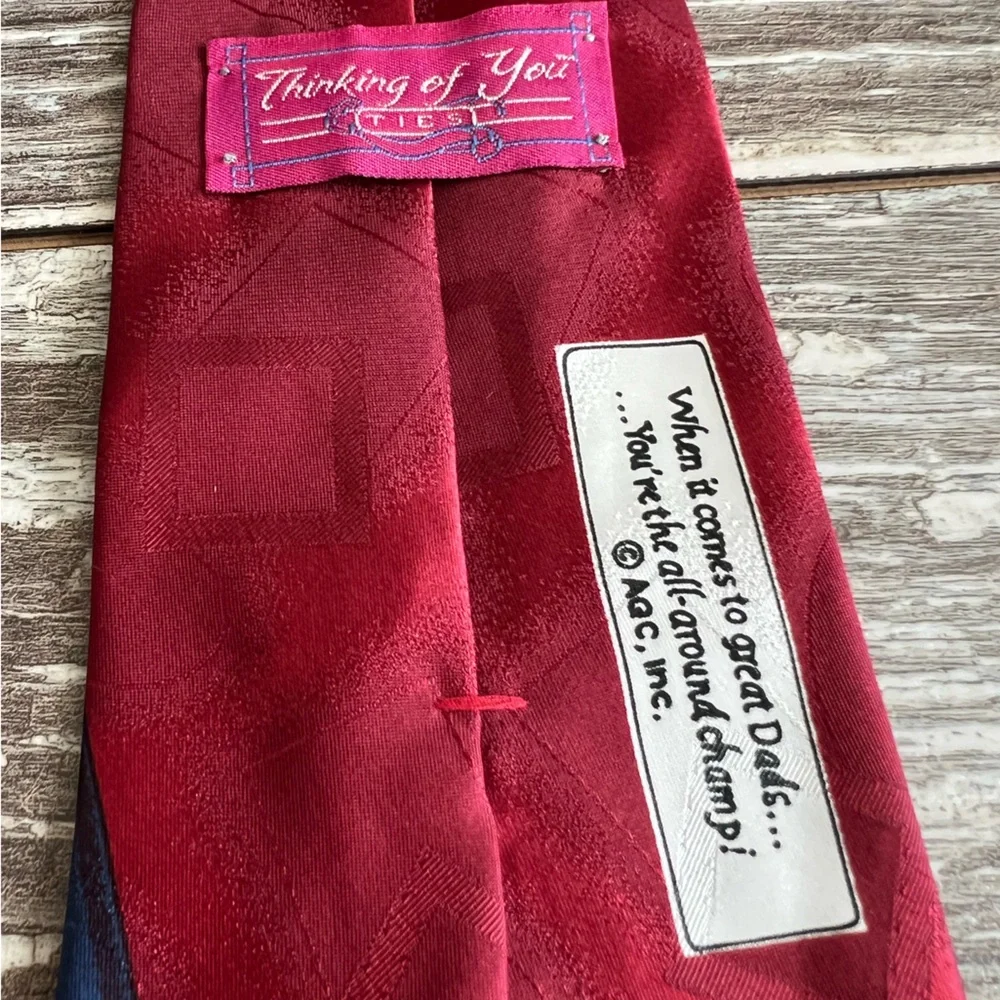 Thinking of You necktie men’s formal wear tie vintage Dads‎ sports TV colorful